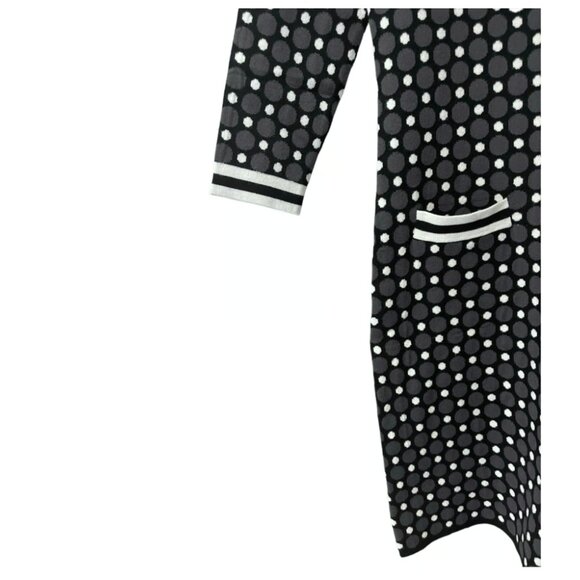 Boden NEW Dotty Gray White Polka Dot Sweater Knit Dress Women's US size 4 - Picture 6 of 8